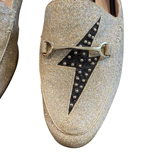Nine West Women’s gold glitter with lightning bolt Size 6.5 - Picture 3 of 6